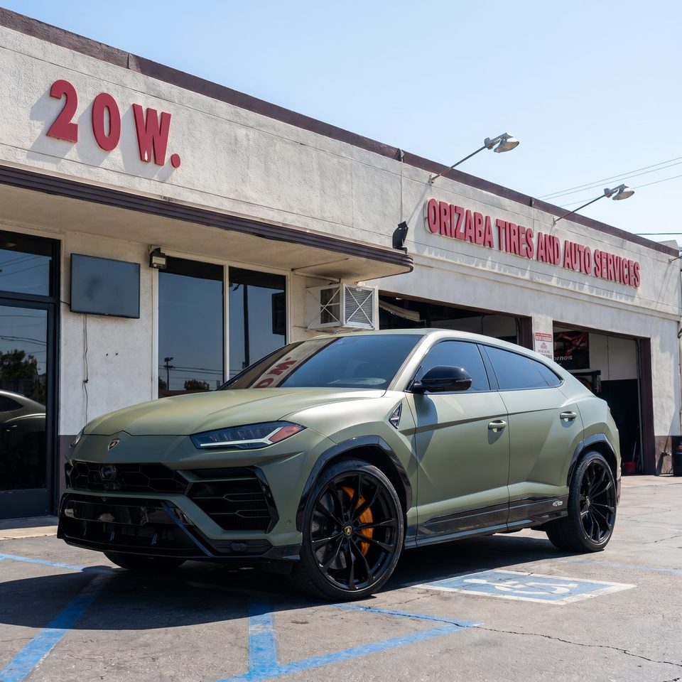 Orizaba Tires and Auto storefront on W 1st St, Santa Ana